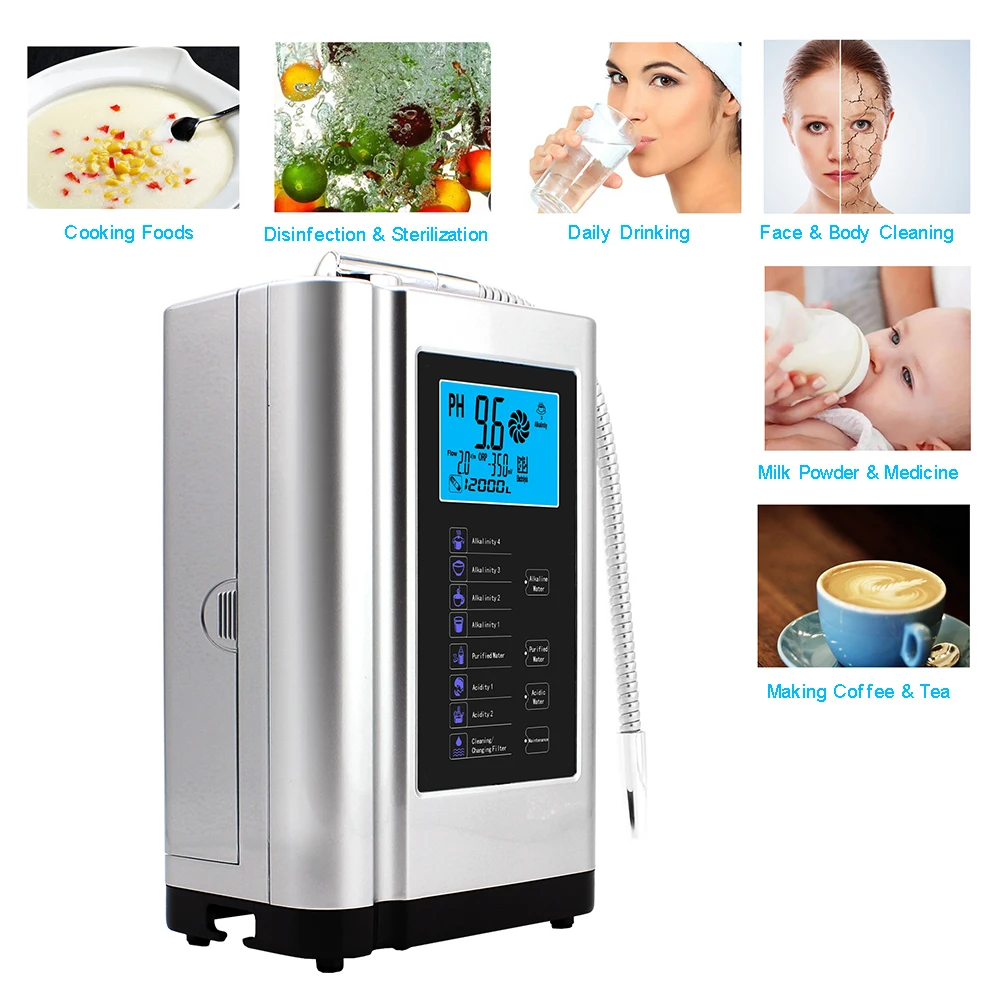 Alkaline Water Ionizer hydrogen generator Machine Purifier Produces pH 3.5-10.5 Acid water Filter system for Home | Бытовая техника