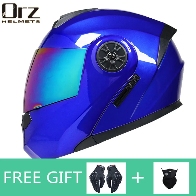 

2020 Latest DOT Approved Safety Modular Flip Motorcycle Helmet Voyage Racing Dual Lens Helmet Interior Visor VIRTUE-903