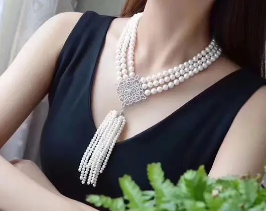 

Кулон из серебра 925 пробы с 4 жемчужинами, 7-8 мм