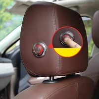 car headrest adjustment button decoration cover sticker for jaguar xe xf xj f pace car interior styling modified accessories