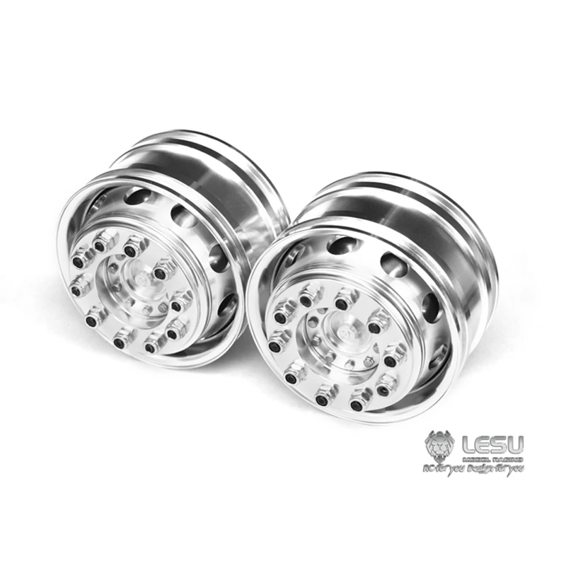 Металл LESU Powered Axles передние ступицы колеса для 1/14 Радиоуправляемый тягач Tamiya