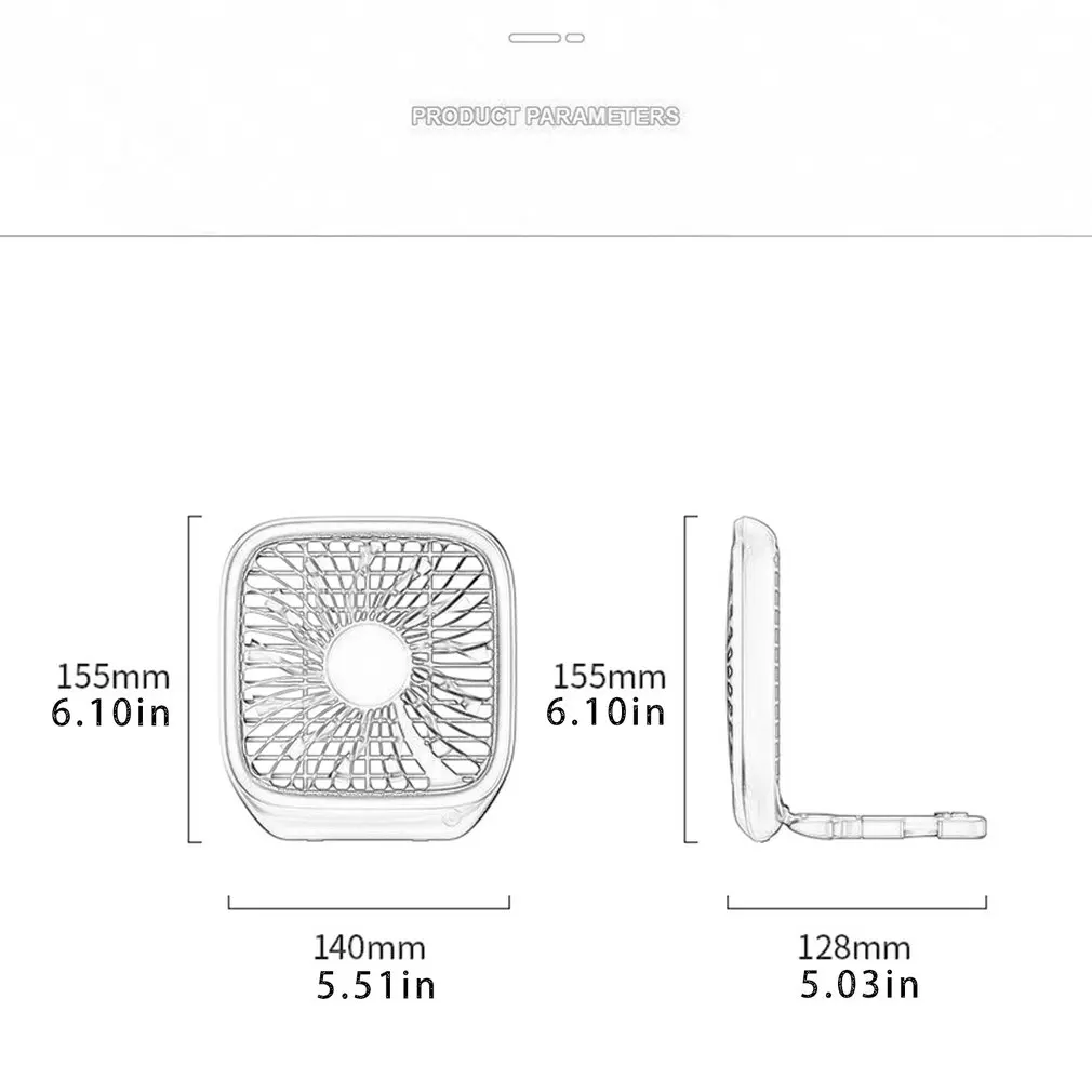 

Car Rear Seat Fan Portable Thin And Foldable Small Fan Car With Silent Folding Fan Home Office Cooling Fan