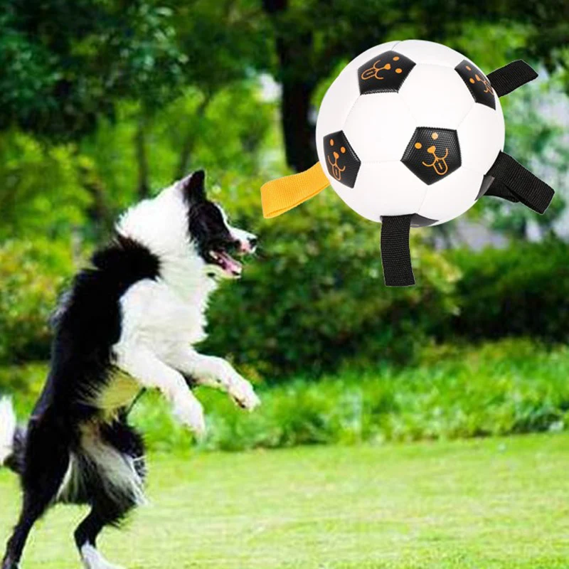 

New Dog Toy Soccer Ball Toys For Puppy Large Dogs Outdoor Training Interactive Pet Bite Chew Dog Toy Soccer Football Toys
