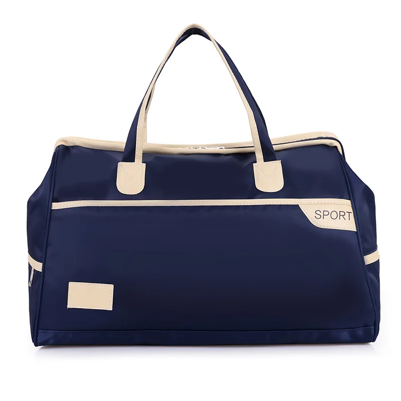 Dark blue Сумки для спортзала, сумка для занятий спортом на открытом воздухе, сумка для фитнеса, портативная нейлоновая дорожная сумка, водонепроницаемая легкая дорожная багажная посылка 018 - Цвет: Dark blue