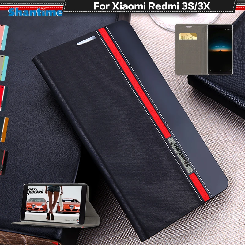 Чехол книжка из пу кожи для Xiaomi Redmi 3S 3X|case for xiaomi|case xiaomi redmicase |