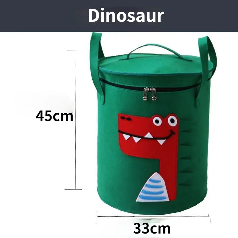 Корзина для хранения с мультяшными животными слон лев динозавр крышкой ведро