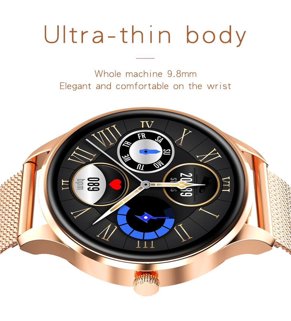 

2021 Women Smart Watch Waterproof watch full circle screen Sleep Monitor Fashion Activity tracker Smartwatch For women