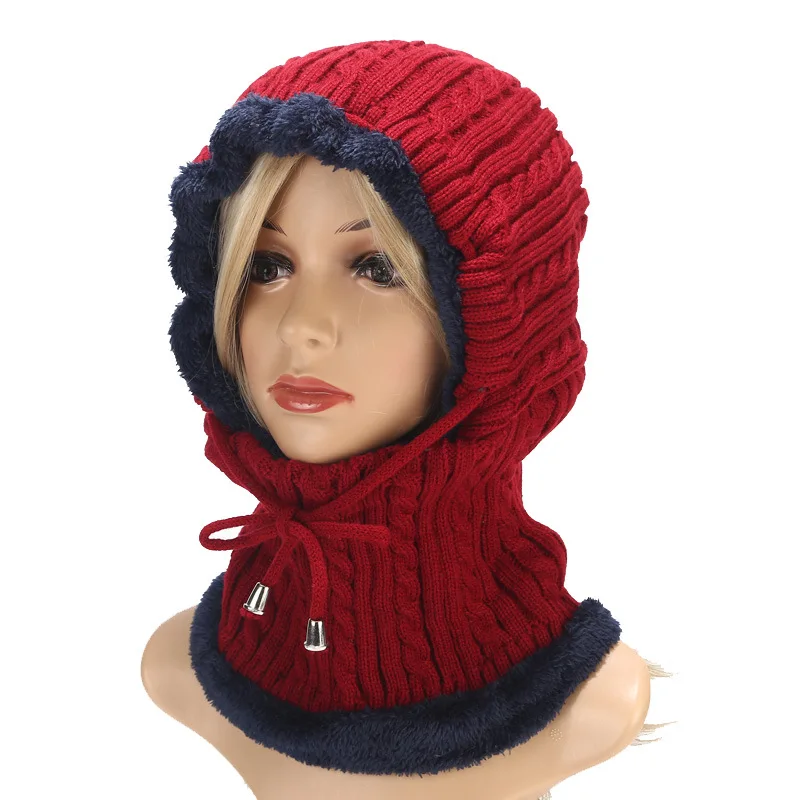 Новинка 2019 Стильная однотонная плотная вязаная шапка Зимняя Теплая Лыжная Шапка