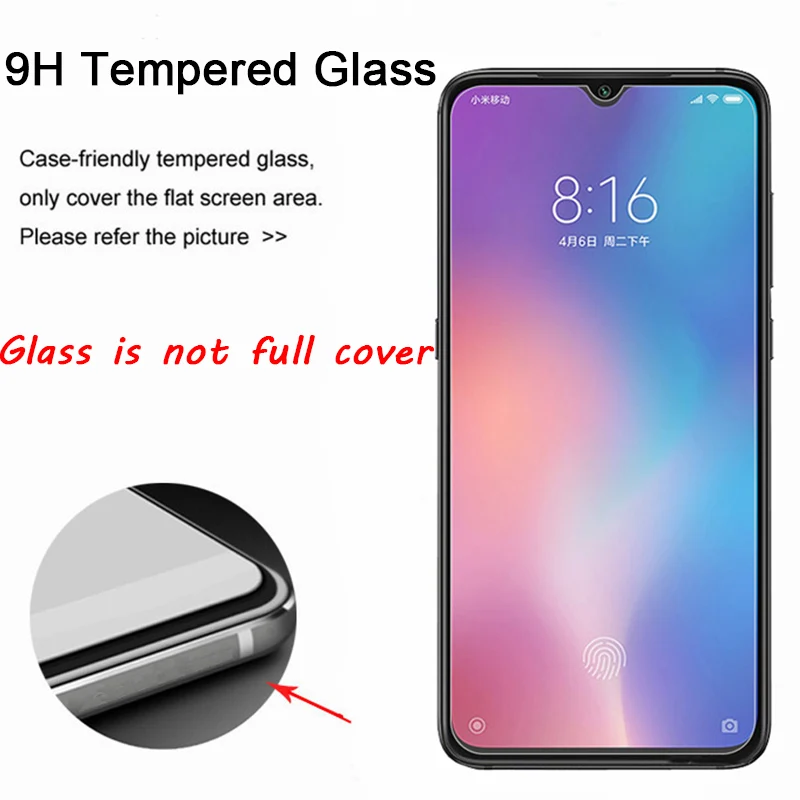Защитное стекло для телефона Mi A3 A2 Lite закаленное CC9 CC9e Защита экрана Xiaomi 9T Pro 9 SE