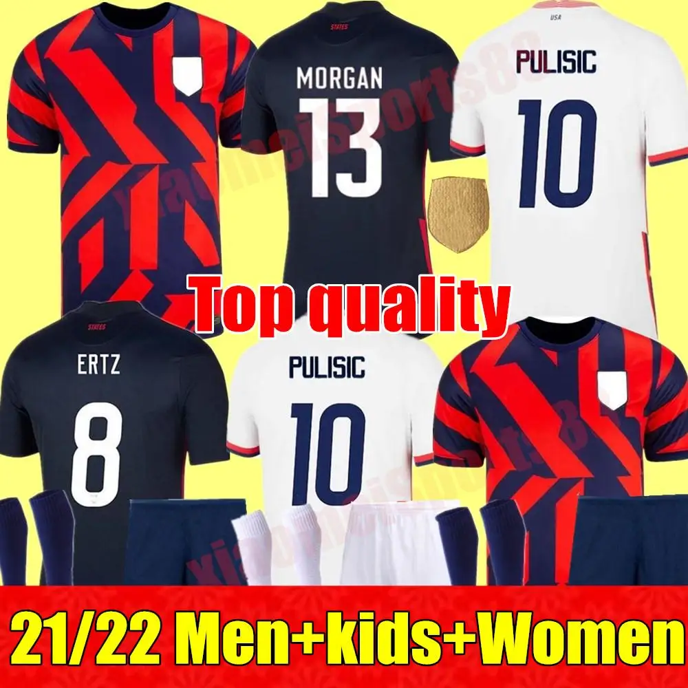 

2021 2022 PULISIC MCKENNIE Jersey MUSAH RAPINOE PRESS MORGAN LLOYD America Football Shirt United States LLETGET MEN + KIDS KIT