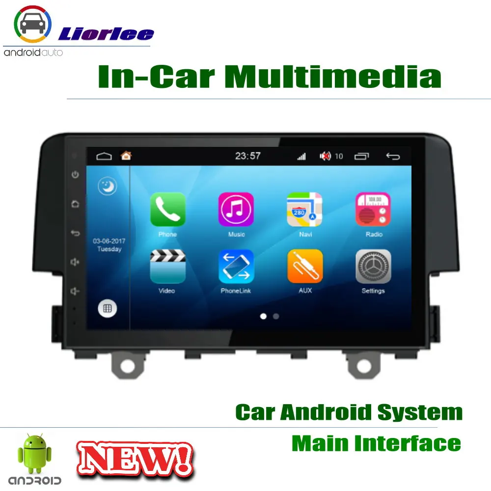Carplayer Android System Core A53 PX5 9 &quotHD IPS LCD экран для Honda Civic 2016 ~ 2019 радио плеер GPS Navi