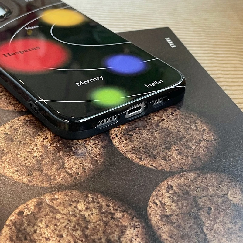 

Ins Retro Art Simple Planet Space Phone Case For iPhone 12 Pro Max 11 Pro Max X Xs Max Xr 7 8 Puls SE 2020 Cases Soft TPU Cover