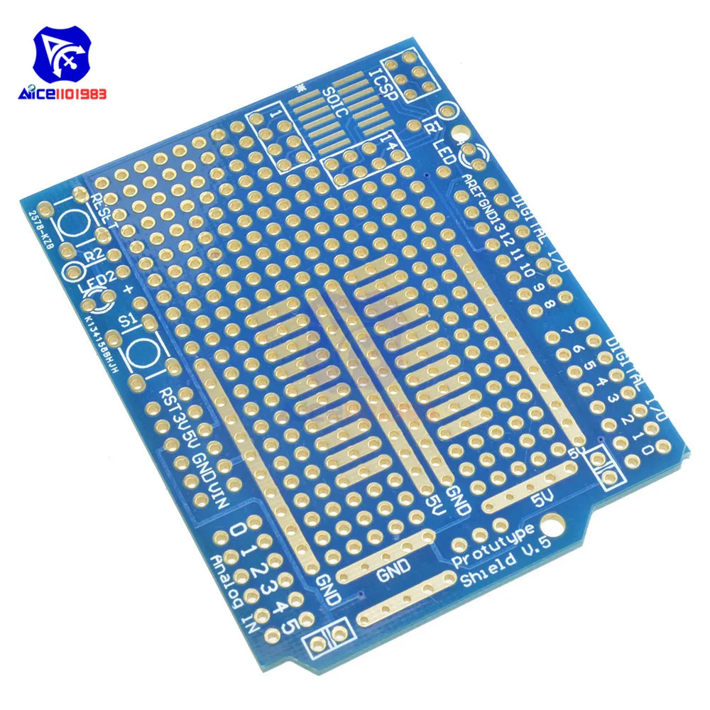 Прототип печатной платы diymore для Arduino R3 FR-4 Fiber 2 мм 54 Шаг Щит V.5 | Электронные