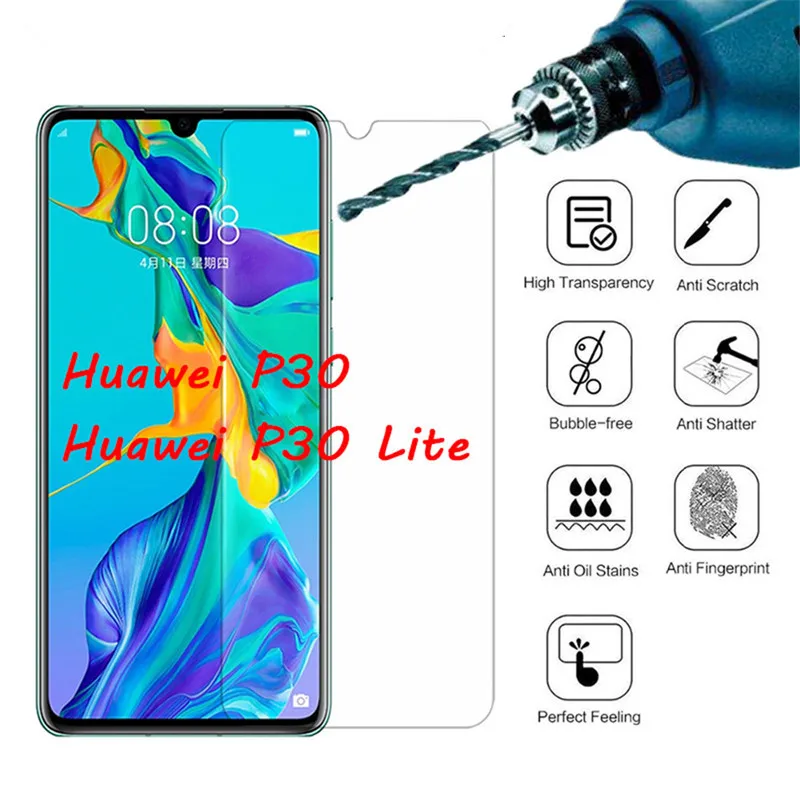 Закаленное стекло для Huawei p 30 lite P20 pro p10 P Smart 2019 Mate 20 2 шт. защитные пленки экрана на
