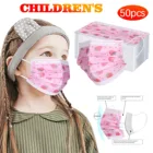50 шт., детская маска для лица с мультяшным принтом