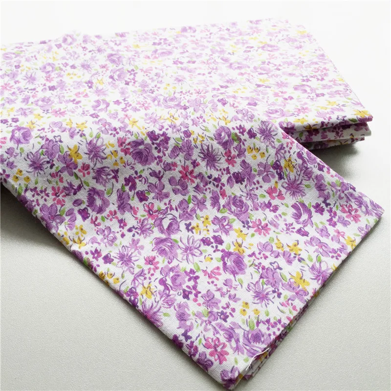 Хлопчатобумажная швейная ткань с принтом букшев цветочный дизайн зеленый