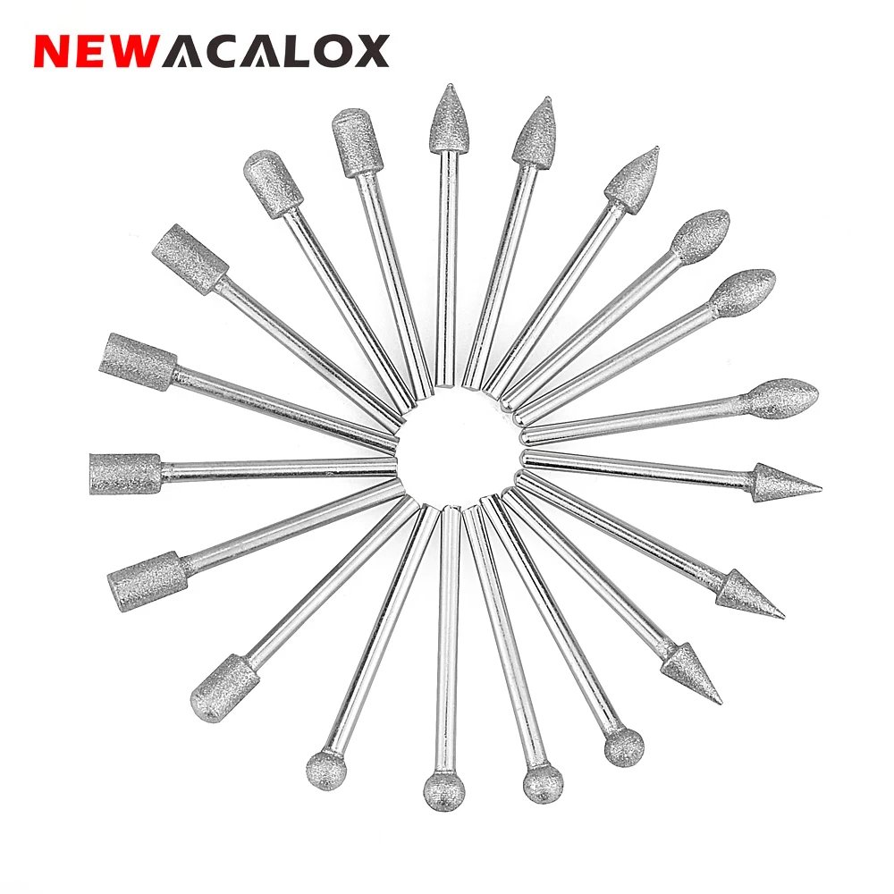 NEWACALOX 20 шт 3 мм наждачные головки для шлифовки роторный инструмент Электрический