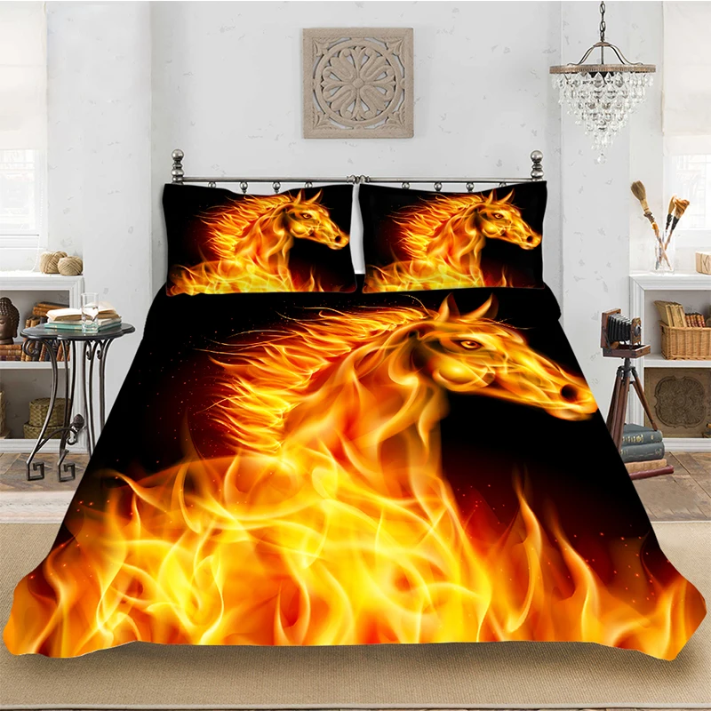 Комплект постельного белья включая пуховое одеяло наволочка принт домашний