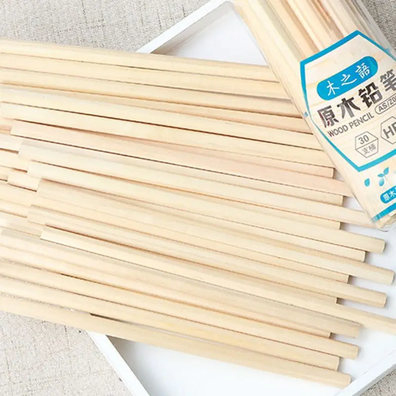 

30/50pcs Natural Wood HB Hexagon Pencil Stationery Office School Student Supply