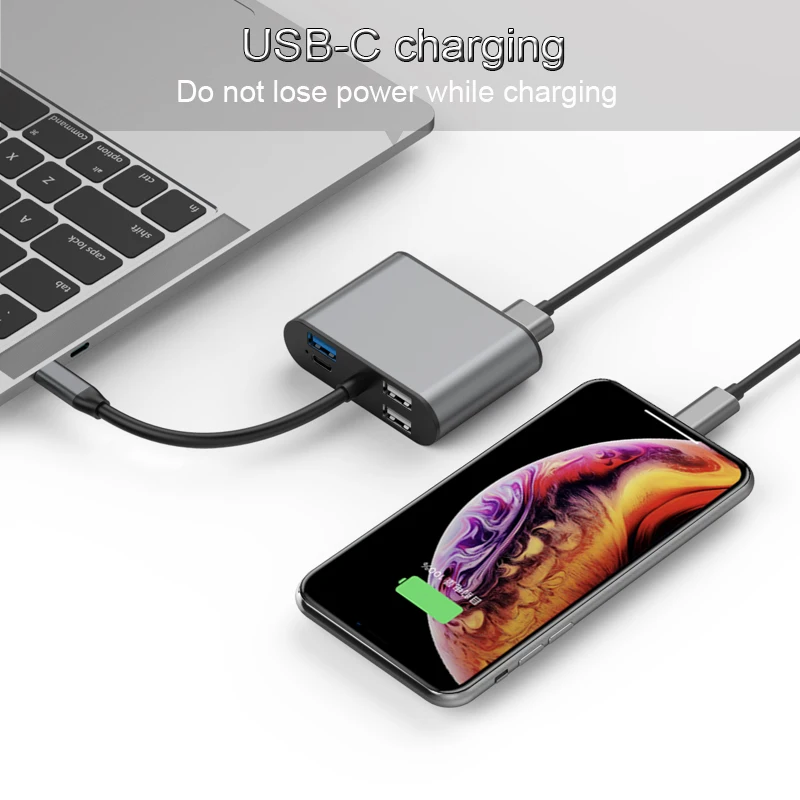 Basix Type C концентратор USB-C HDMI VGA адаптер Thunderbolt 3 Type-C PD TF 5 мм Слот для чтения USB3.0 MacBookPro