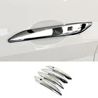Хромированный АБС-пластик, протектор двери автомобиля, украшение ручки, крышка, отделка, наклейка, автомобильный Стайлинг для Hyundai Elantra CN7, аксессуары 2020 2021