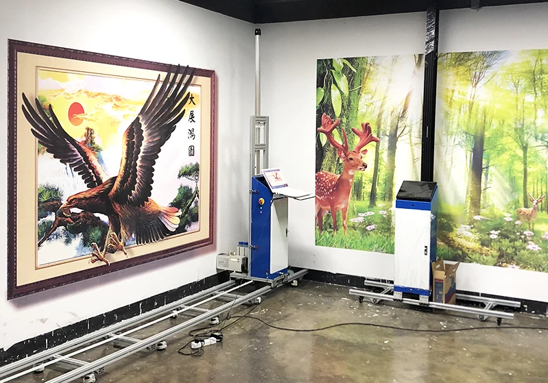 3D Photo Direct to Wall Inkjet Printer Machine High Resolution Factory Wall Painting Price UV Inkjet 3D Floor Wall Tiles Printer