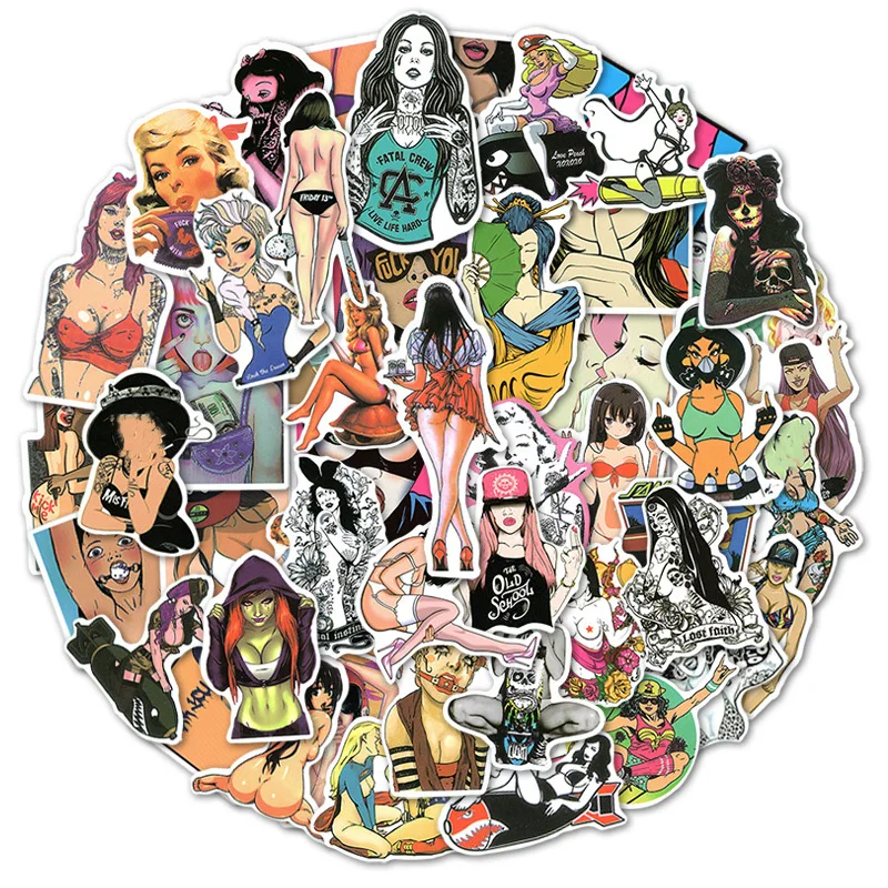 

50 шт., стикер для ноутбука, мотоцикла, скейтборда