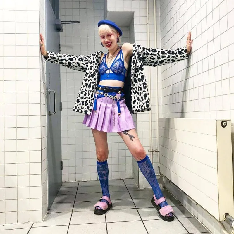 Белая черная куртка из искусственного меха пальто для женщин осенняя мода принт