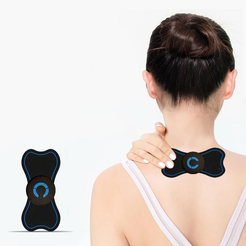 

Mini Rechargeable Cervical Massager Portable Neck Massager Electric Mini Neck Back Massage Stickers Vibration Muscle Relaxation