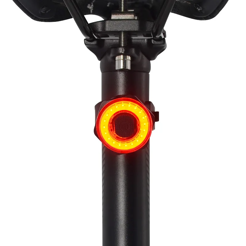 

Bicycle Rear Light Smart Auto Brake Sensing Tail Light LED Charging Waterproof Cycling Taillight Bike Accessories Bicycle Lamp