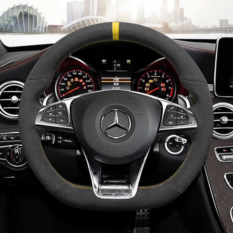 

Для Mercedes-Benz AMG C43 E53 S63 GLE G63 DIY высококачественная замша ручная работа