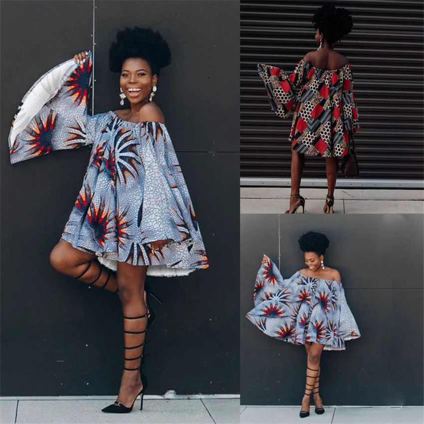 Новинка 2020 платье без бретелек женская одежда в африканском стиле блузки с
