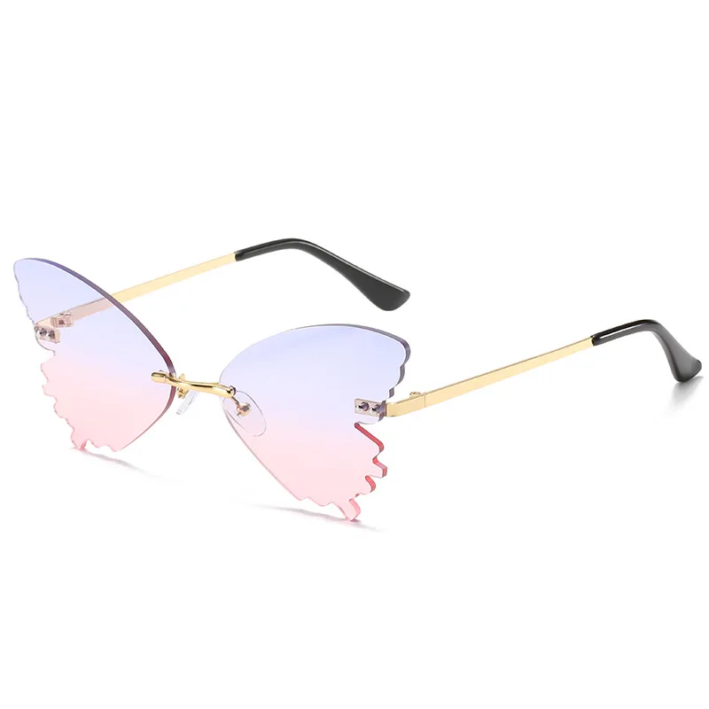 Солнцезащитные очки бабочки женские забавные солнцезащитные мужские винтажные легкие розовые уличные