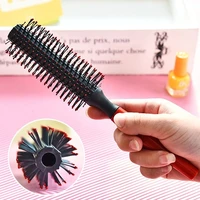 1pc hair round hair comb curling hair comb brush professional plastic handle anti static hairdressing salon styling tools