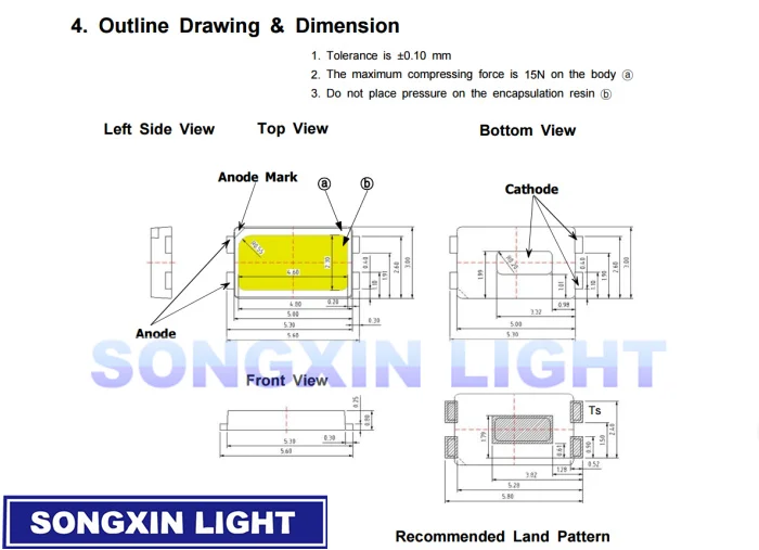 Для SAMSUNG LED LCD подсветка ТВ применение Средняя мощность 0 5 Вт 3В 5630 холодный белый