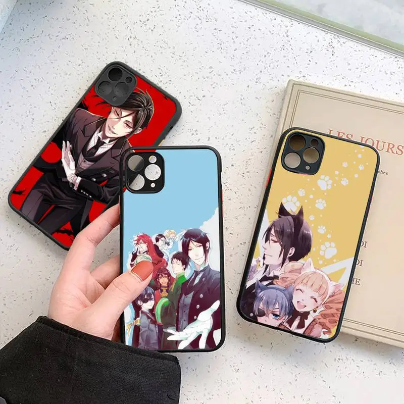 

Black Butler Anime Phone Case For iphone 12 11 7 8 plus mini x xs xr pro max matte transparent cover