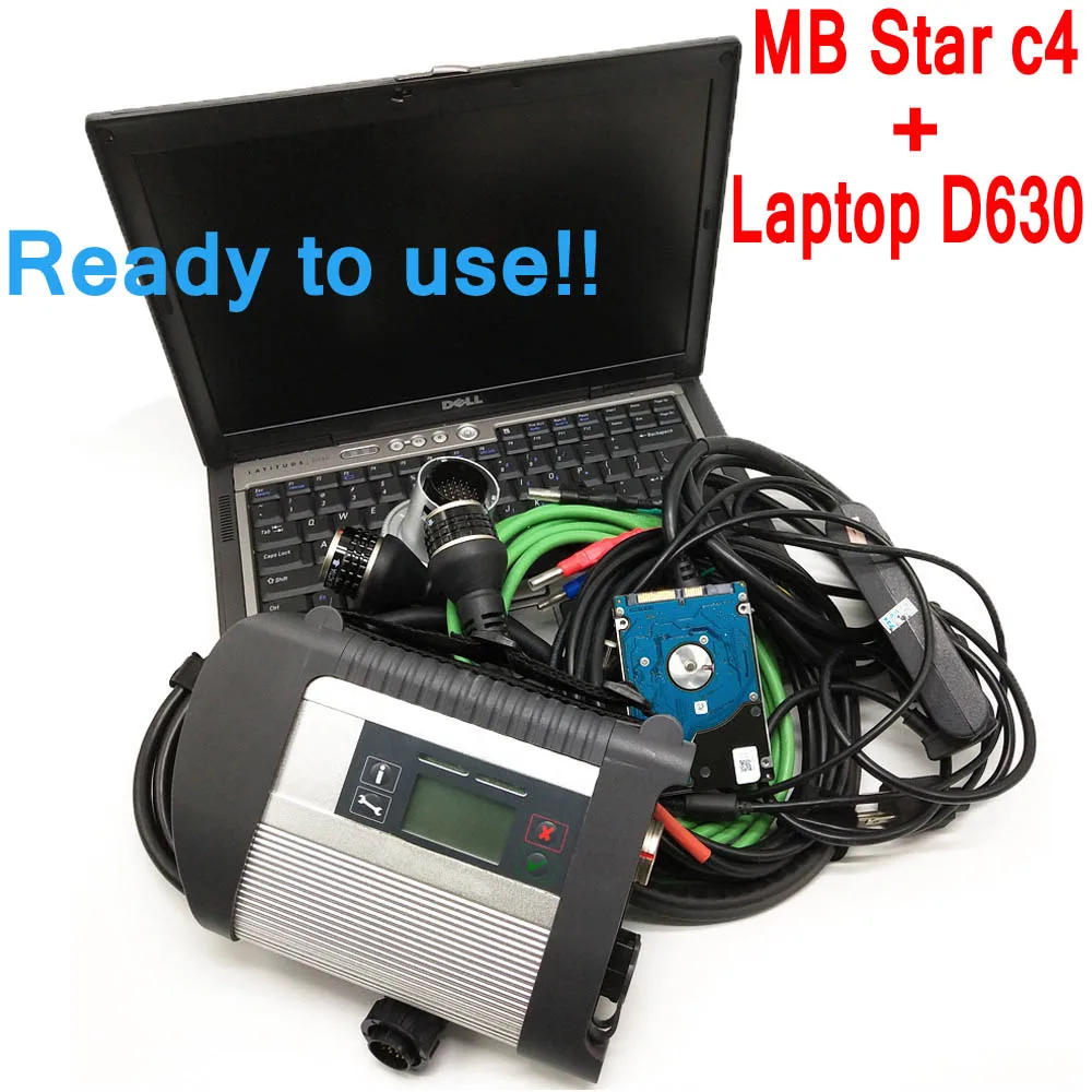 

Mb Star C4 SD Connect ADG426 Full Chip WIFI Software Multiplexer with laptop DE-LL D630 Car Diagnostic Scan Tool ready to use