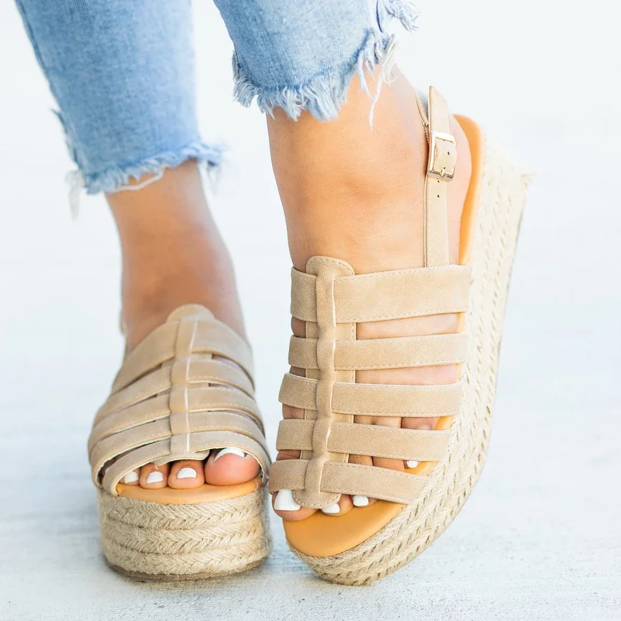 

Woman Sandals Size Plus Wedges Shoes For Women High Heels Sandals Summer Shoes 2020 Chaussures Femme Platform Sandals