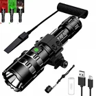 Тактический красныйзеленыйбелый фонарик, светодиодный фонарь L2 для охоты, страйкбола, просветильник светильник для скаута, уличный фонарь для винтовки с пистолетом, 1600 люмен