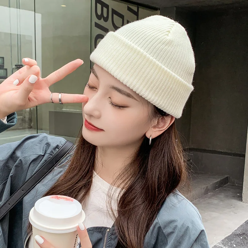 

2020 Winter Hats for Woman New Knitted daisy embroidery Cute beanies Girls Autumn Female Beanie Warmer Bonnet Ladies Casual Cap