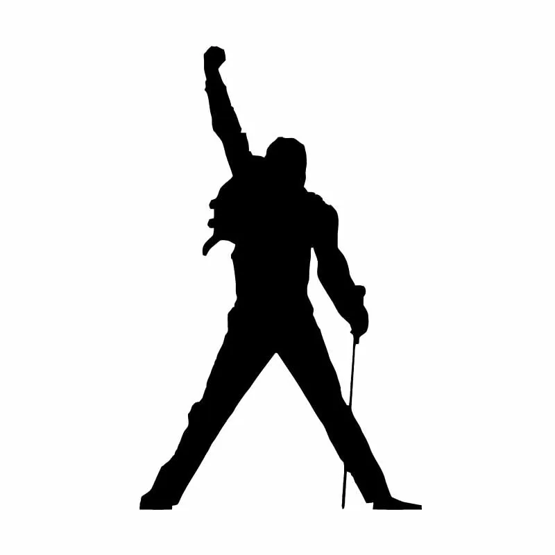 

Music Rock Freddie Mercury Decal Vinyl Creative Car Sticker Waterproof Accessories Auto Decoration Black/Silver,13cm*8cm