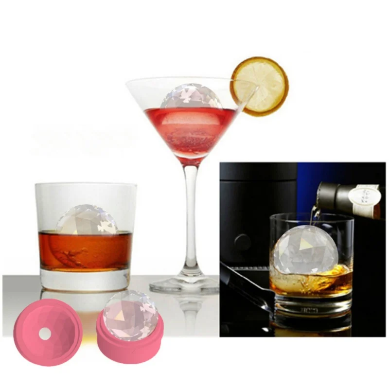 Diamond Ball Shape Silicone Ice-Cube Mold For DIY Cake Candy Chocolate Baking |