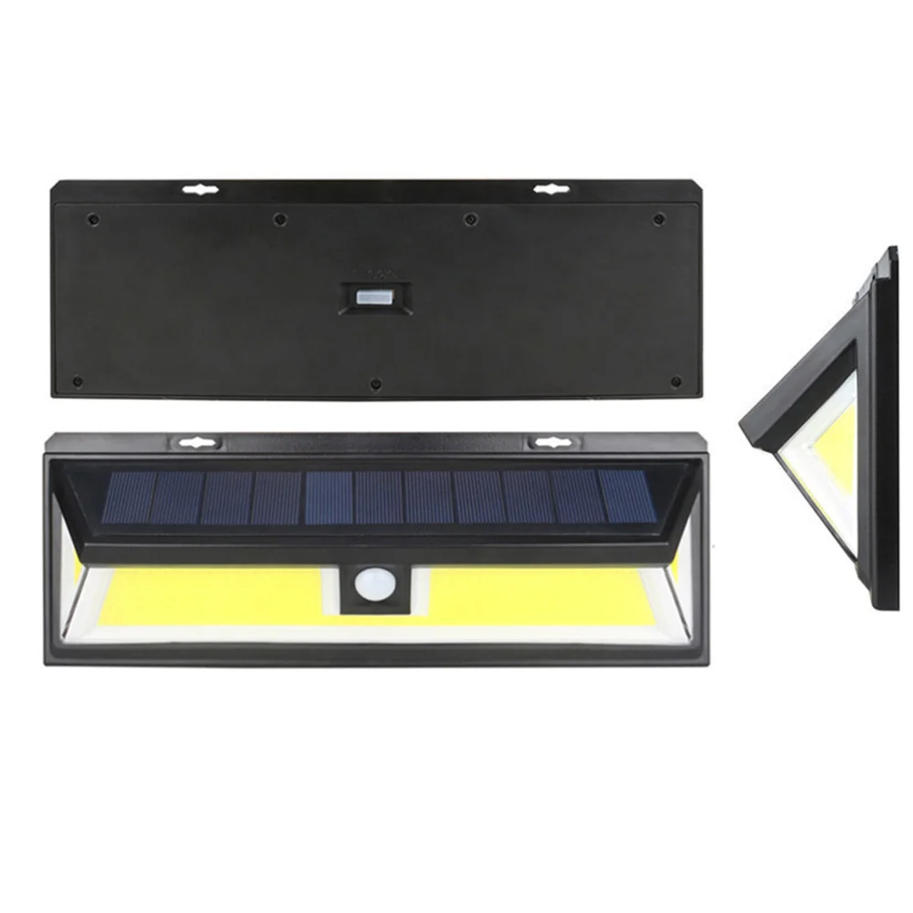 

180 COB Solar Lights Outdoor Body Motion Sensor Wall Lamps Street Emergency Light Safety Light for Garden Front Door Garage (Col