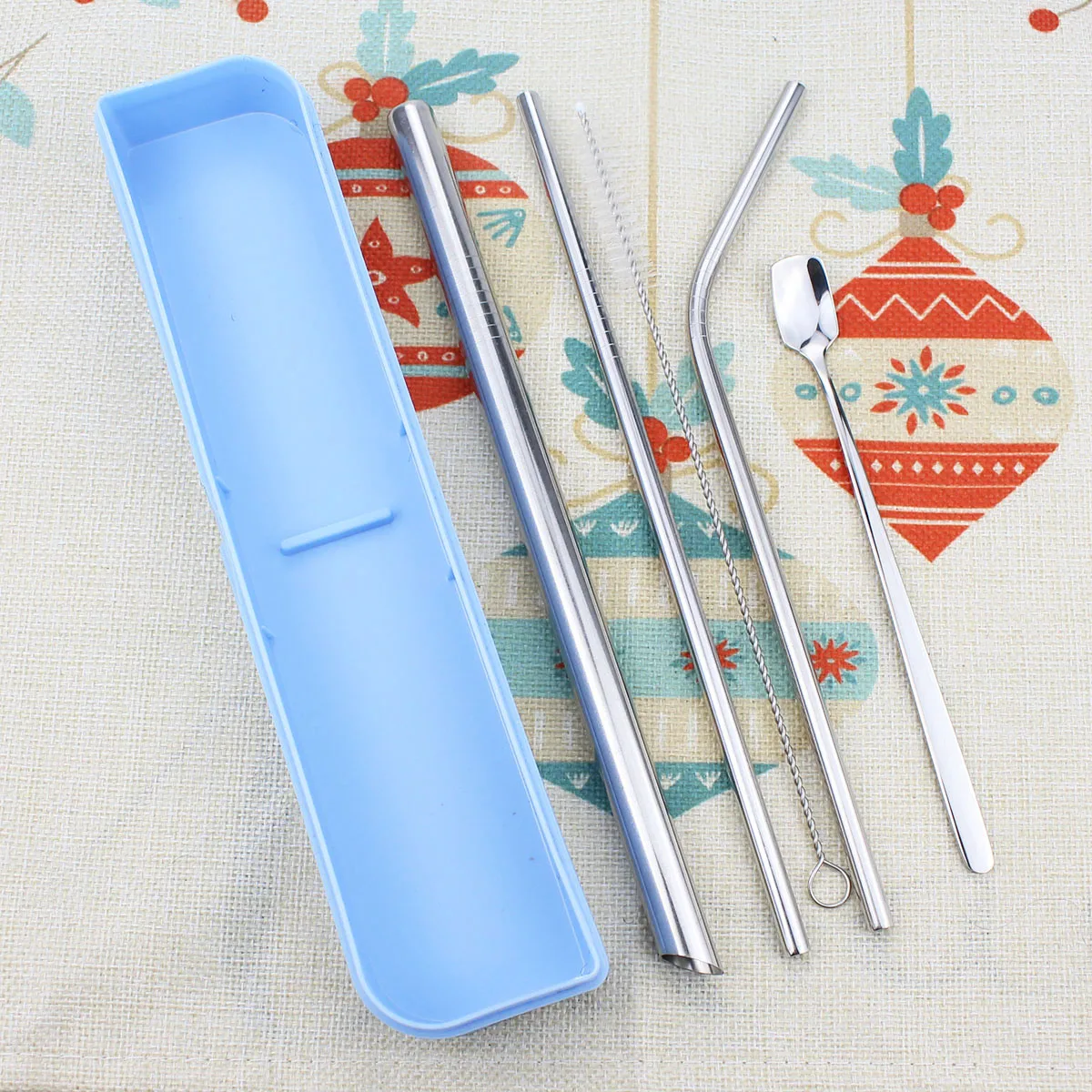 5 шт. соломенная многоразовая нержавеющая сталь Питьевая солома металлическая