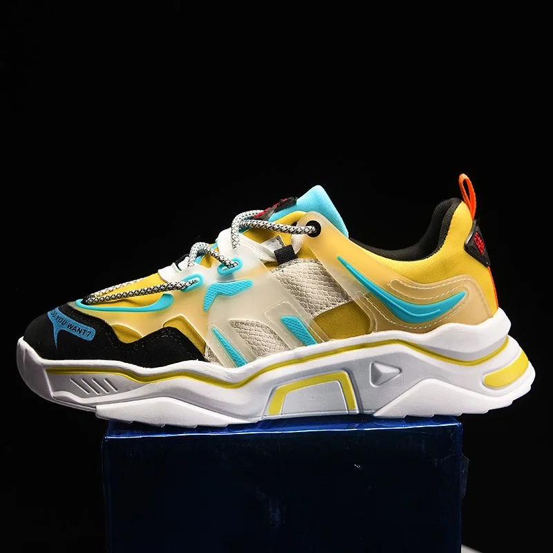 Новые сетчатые массивные кроссовки Дышащая мужская повседневная обувь