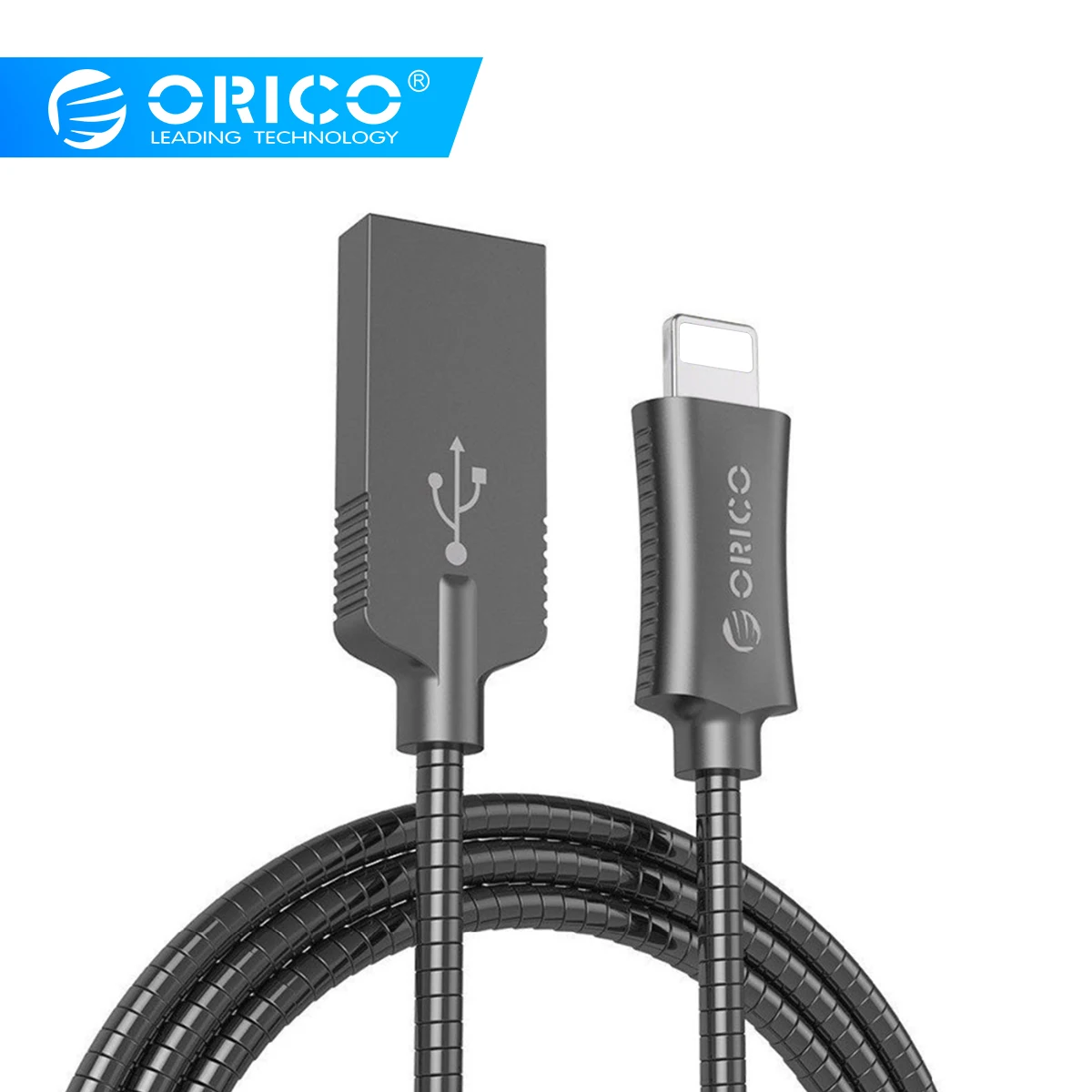 ORICO цинковый сплав Освещение USB кабель для iPhone 3ft 100 см 2.4A быстрой зарядки 6 7 линия