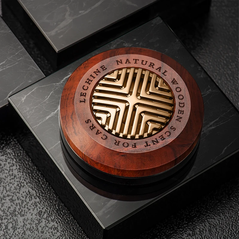 

Vintage Car freshener Wood+Metal Car Diffuser Simple Design Car Perfume Luxury Good Smell Car Ornament Fragrance