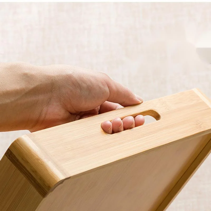 

Kitchen Storage Tea Tray Organizer Food Container Wooden Household Solid Wood Bamboo Small Cup Dry Bubble Table Simple