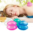 Массажные силиконовые чашки для тела, Китайский Вакуумный массажер с вакуумной присоской против целлюлита для терапии лица и спины