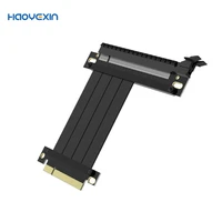 haoyexin riser high speed pc graphics cards connector cable riser card pci e x8 to x16 3 0 flexible cable extension for mining
